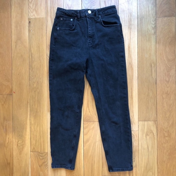 ASOS Denim - ASOS Farleigh washed black high waisted jeans